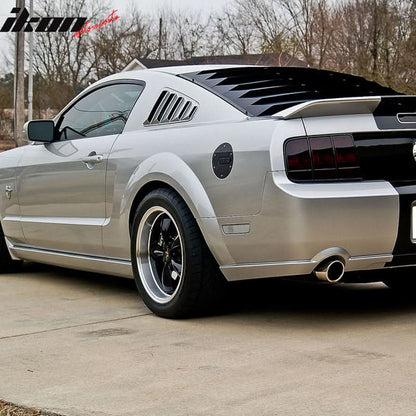 2005-2009 Ford Mustang V6 Side Quarter Window Louvers Windshield Cover