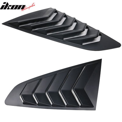 2015-2023Â Ford Mustang IKON Black Rear Window Louver Side Louvers ABS
