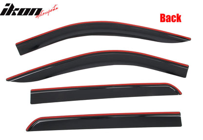 2019-2025 Silverado & Sierra Crew Cab Low Profile Style Window Visors