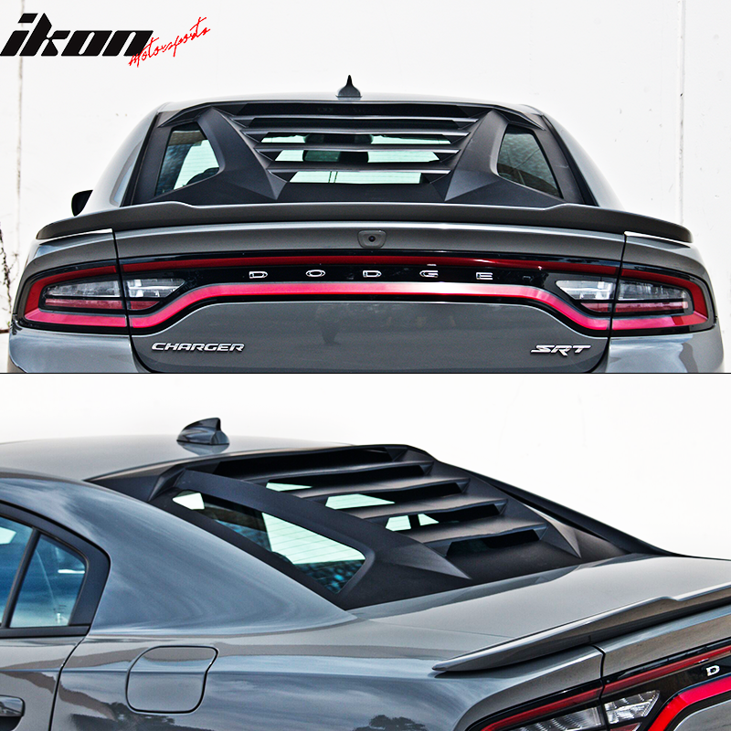 2011-2023 Dodge Charger IKON V2 Style Window Louver ABS
