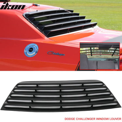 2008-2023 Dodge Challenger XE Style Rear Window Louver Side Vent PP PU