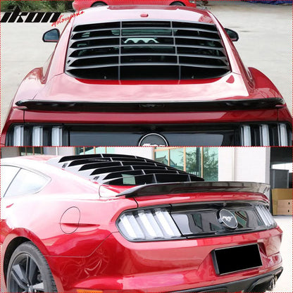 2015-2023 Ford Mustang Coupe Unpainted Rear Side Window Louver ABS