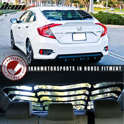 2016-2021 Honda Civic Sedan Rear Window Louver Side Quarter Scoop ABS