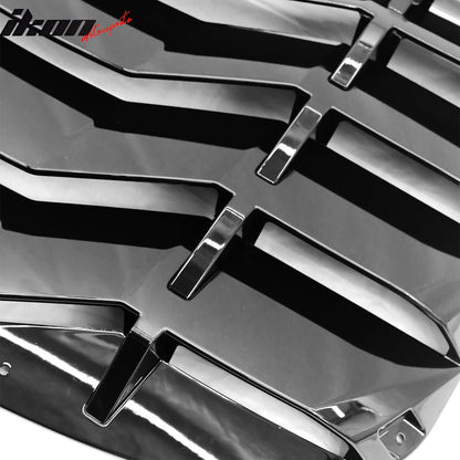 2024-2025 Ford Mustang 2DR IKON Gloss Black Rear Window Louvers ABS