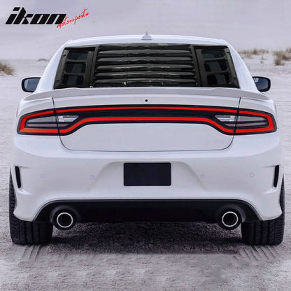 2011-2023 Dodge Charger IKON ABS Rear Window Louver 3PCS