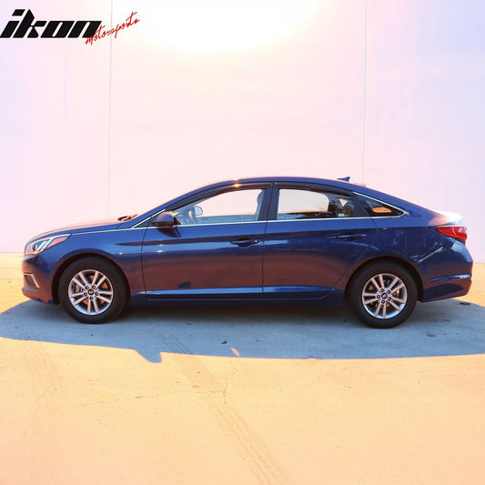 2015-2019 Hyundai Sonata Mugen Style Smoke Tinted Window Visor Acrylic