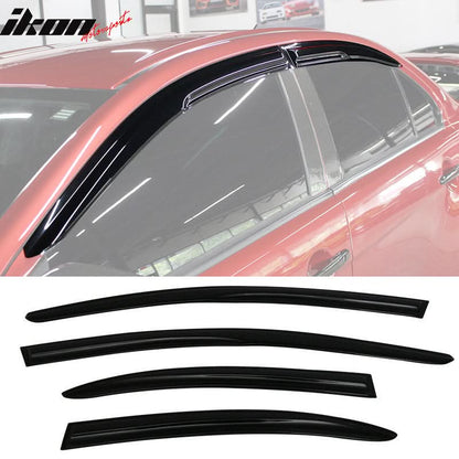 2008-2017 Mitsubishi Lancer EVO Window VisorsAcrylic 4PC