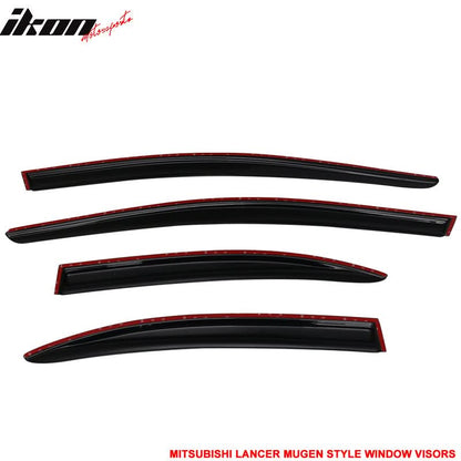 2008-2017 Mitsubishi Lancer EVO Window VisorsAcrylic 4PC