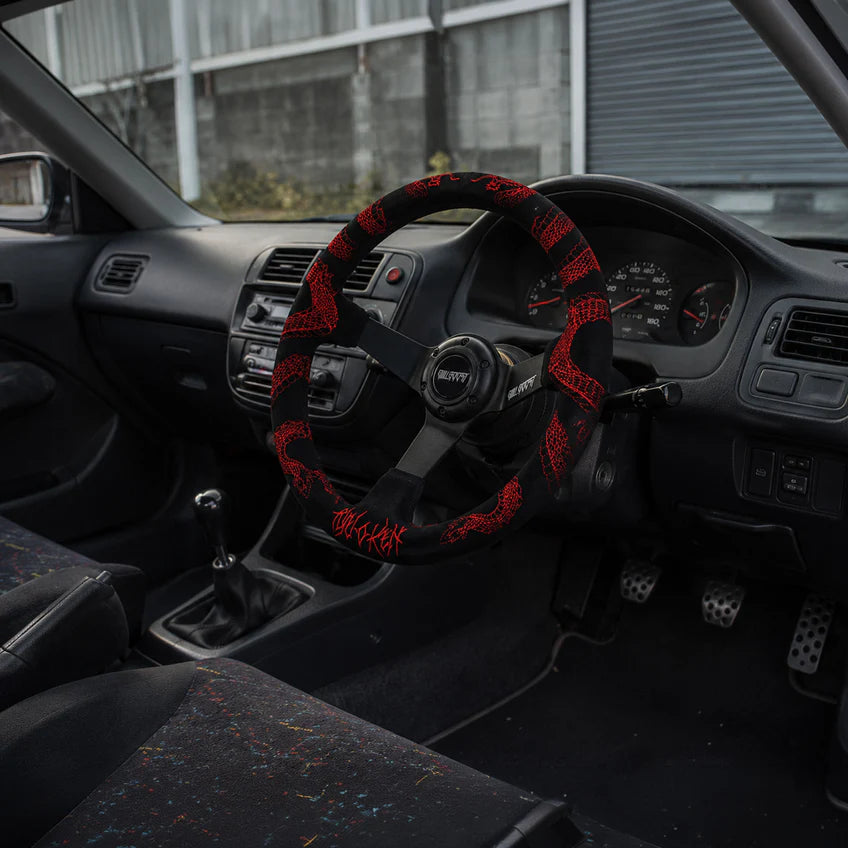 Bull Boost Performance RYŪŌKEN™ 350mm Deep Dish Steering Wheel – Black Alcantara Suede