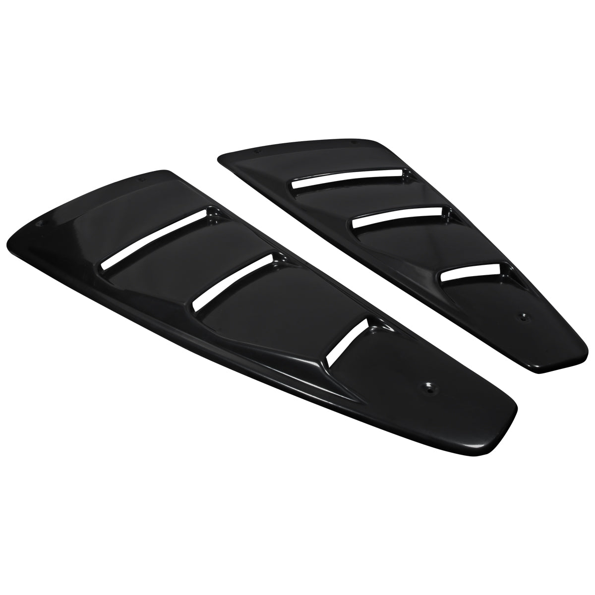 2005-2014 Ford Mustang Matte Black Textured ABS Quarter Window Louvers