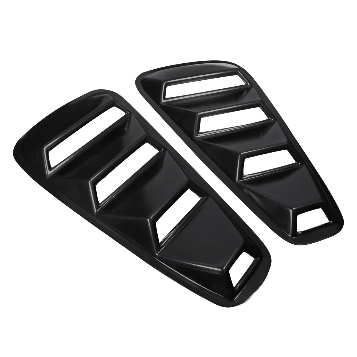 2005-2014 Ford Mustang Textured Black ABS Quarter Window Louvers