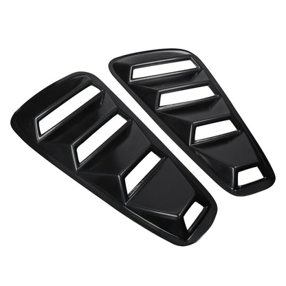 2005-2014 Ford Mustang Textured Black ABS Quarter Window Louvers