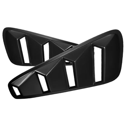 2005-2014 Ford Mustang Textured Black ABS Quarter Window Louvers