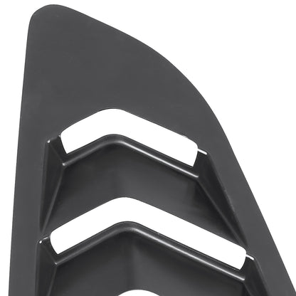 2015-2018 Ford Mustang Glossy Black ABS 5 Vent Style Quarter Window Louvers