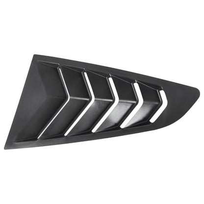 2015-2018 Ford Mustang Glossy Black ABS 5 Vent Style Quarter Window Louvers