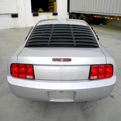 2005-2014 Ford Mustang Coupe Textured Matte Black ABS Vintage Style Rear Window Louver
