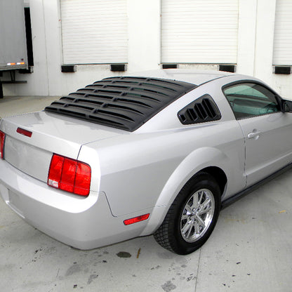 2005-2014 Ford Mustang Coupe Textured Matte Black ABS Vintage Style Rear Window Louver
