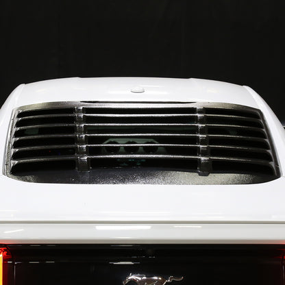 2015-2024 Ford Mustang Glossy Black Textured ABS Vintange Style Rear Window Louver
