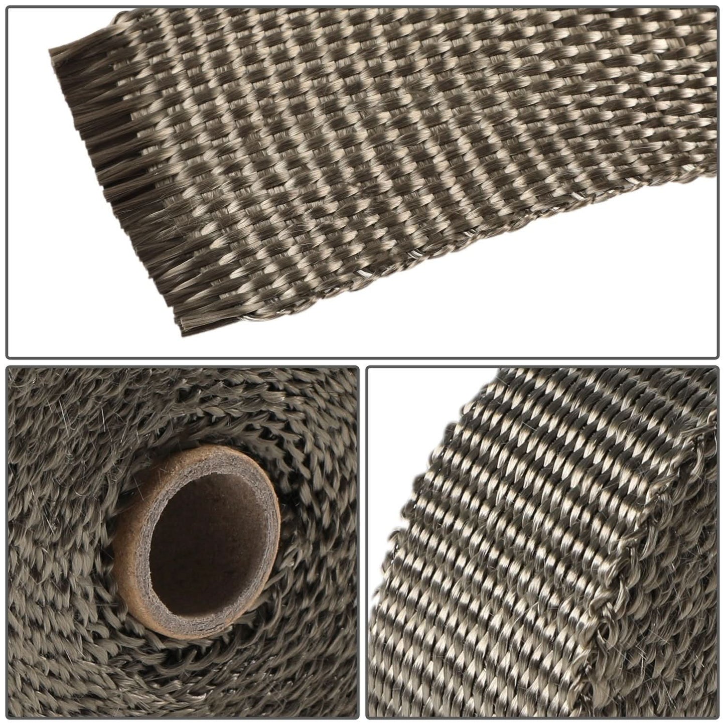 Titanium Type-2 Style Exhaust Heat Wrap - 2" x 30' with Zip Ties