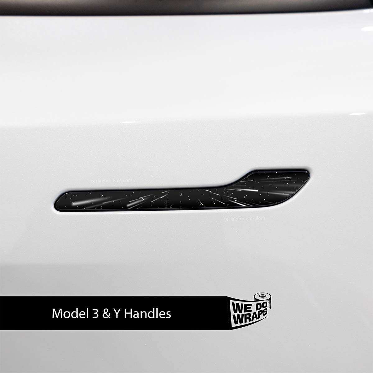 Warp Drive Tesla Door Handle Decals (4pcs)