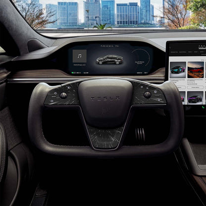 Warp Drive Tesla Steering Wheel Trim Decal Kit (3pcs) | Model S ’21-26
