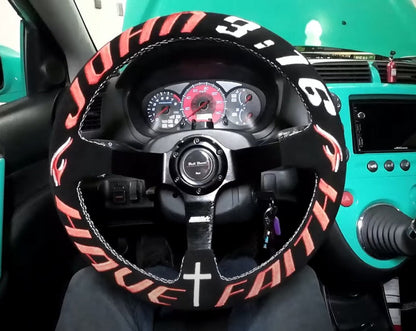 Universal Have Faith 350mm 3"Deep Dish 6-Bolt Steering Wheel | 150 Entries