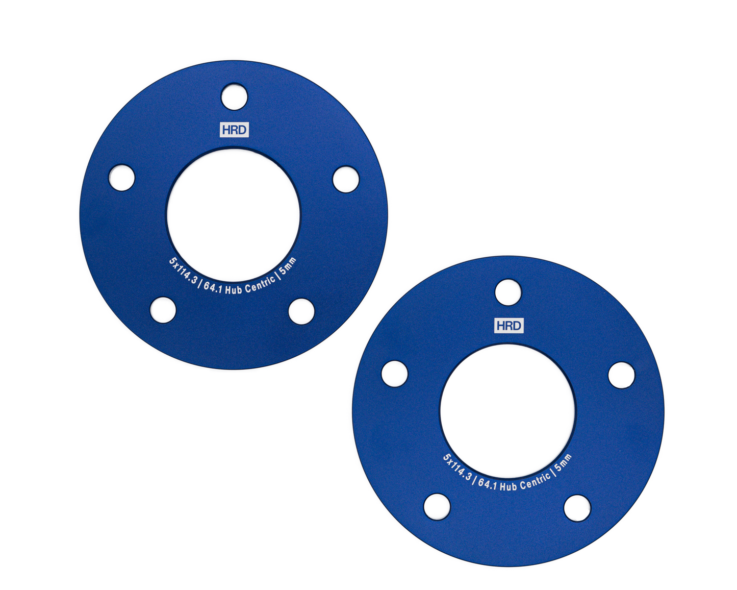 HRD Precision Machined 5mm Hub Centric Wheel Spacers (5x114.3 / 64.1mm / M12)