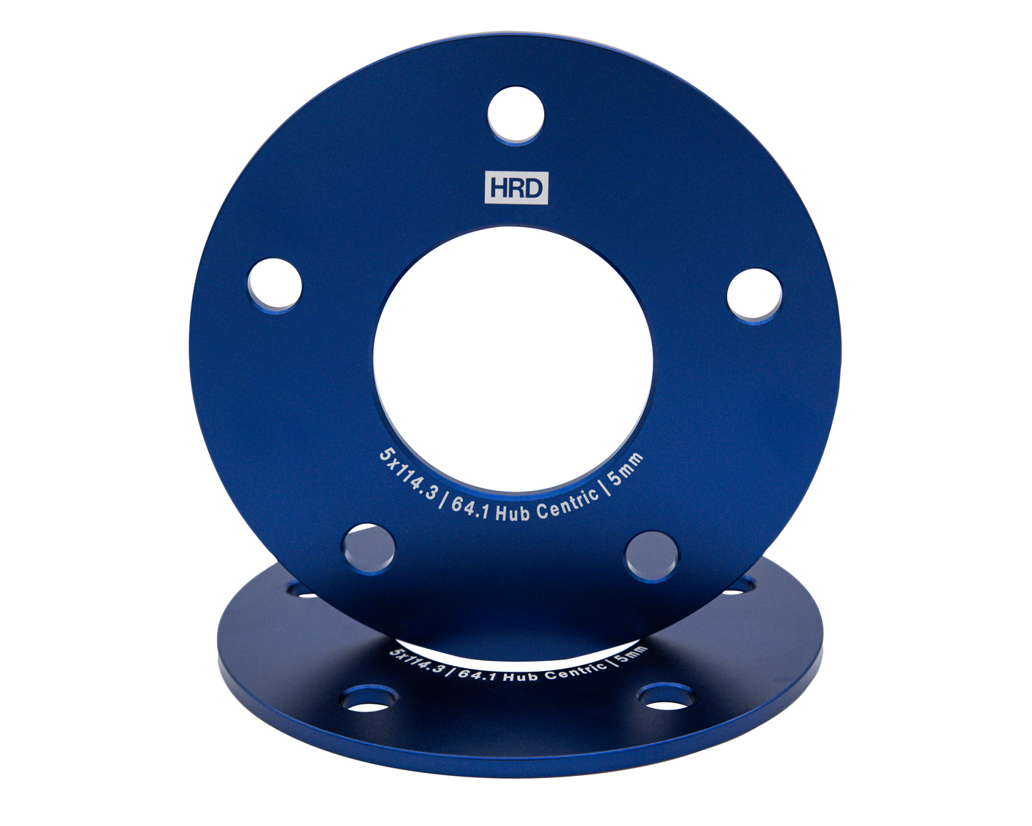 HRD Precision Machined 5mm Hub Centric Wheel Spacers (5x114.3 / 64.1mm / M12)