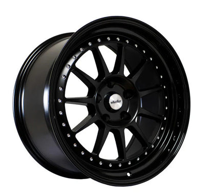 Whistler SK11 Satin Black Face / Gloss Black Lip Wheels – Set of 4