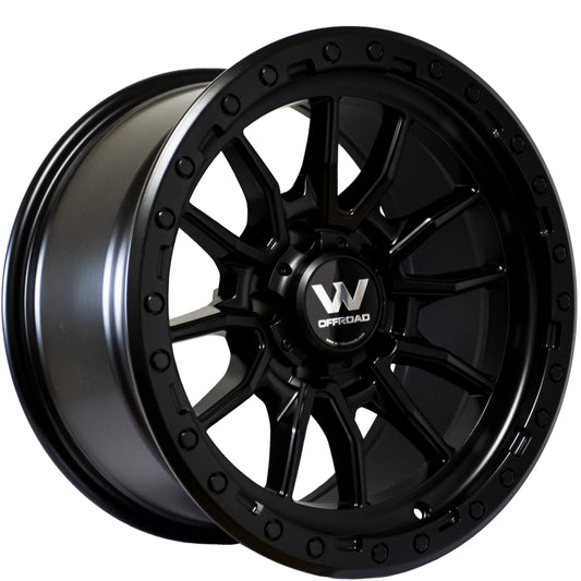 Whistler OF6 Full Satin Black Wheels – Set of 4