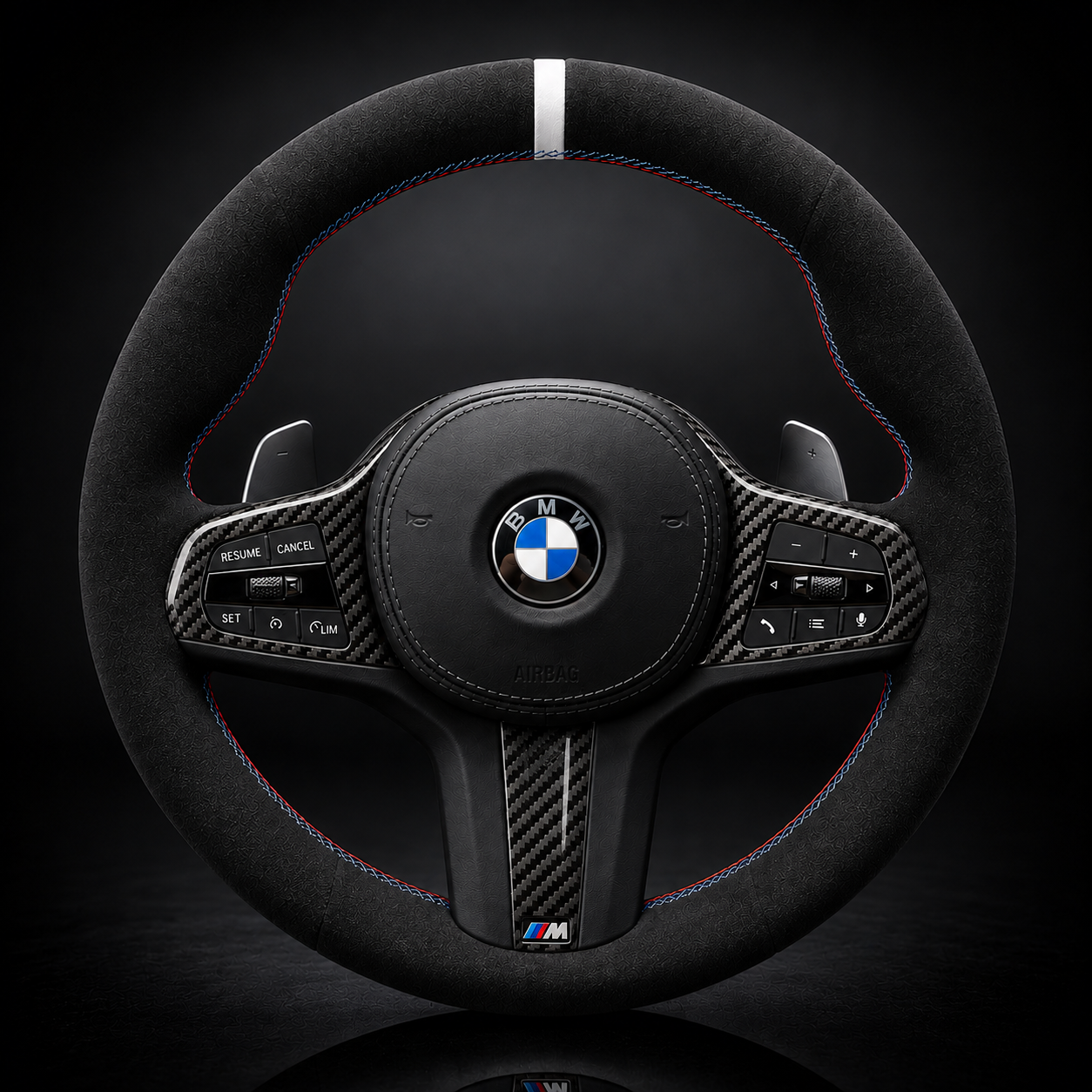 BMW G-Series Alcantara Suede Steering Wheel Cover DIY (Plain Alcantara) G80 G20 G30 M3 M4 M340i