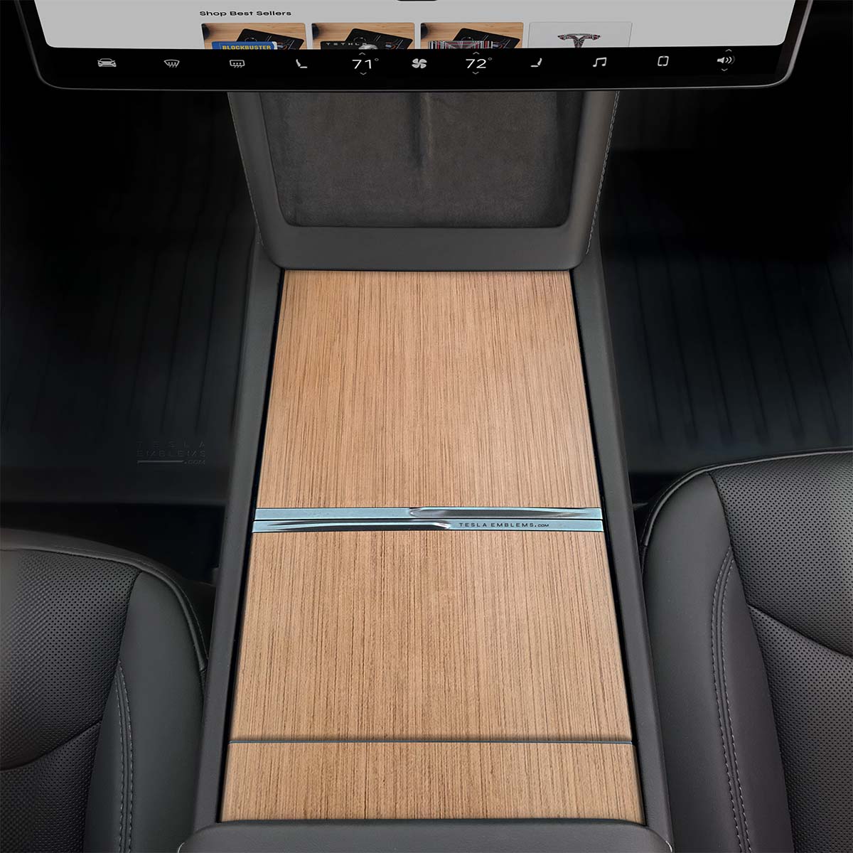 White Ash | Tesla Center Console Wrap Kit | Model 3 '24-26 Refresh