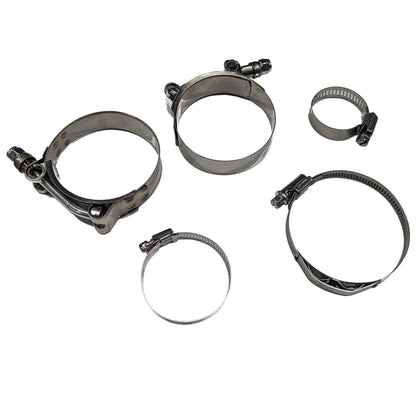 RPM Can-Am Maverick X3 Turbo R & RR Stainless Charge Tube Clamp Set