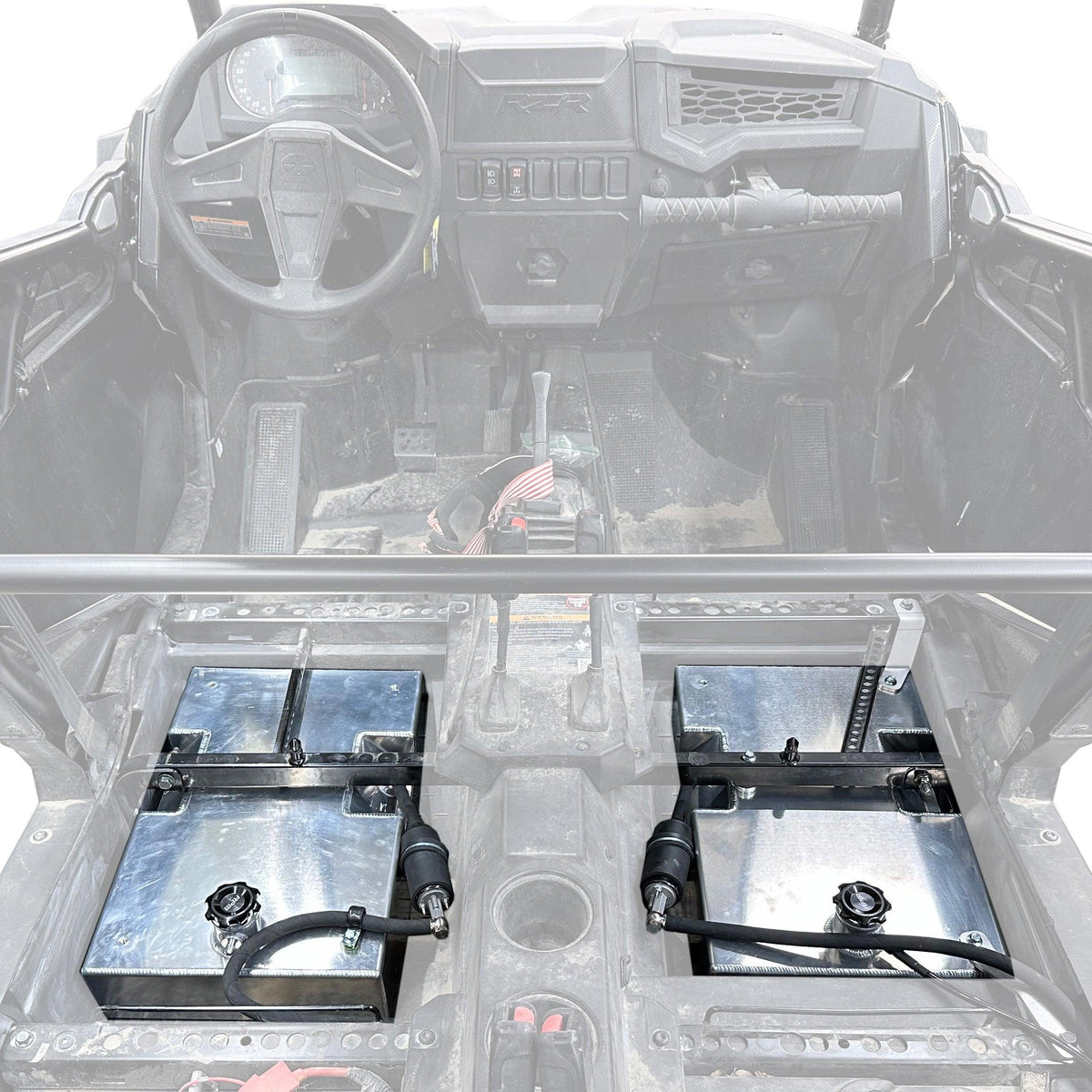 RPM RZR Auxiliary Fuel Tank - 4 Seat XPT / XP1000 / Turbo S 4.5G Auxiliary Fuel Gas Tank Kit