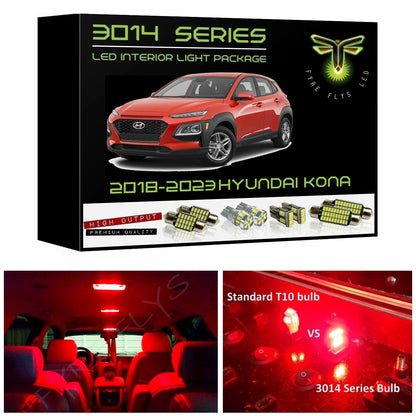 2018-2023 Hyundai Kona Super Bright 3014 Series LED interior light kit