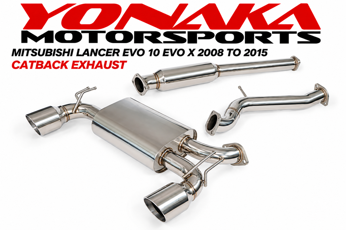 Mitsubishi Lancer EVO 10 EVO X 2008 to 2015 Catback Exhaust - FREE SHIPPING
