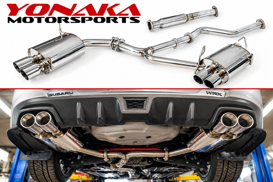 Yonaka 2015-2021 Subaru WRX / WRX STI Catback Exhaust (Sedan) - FREE SHIPPING