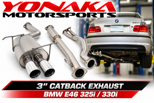 Yonaka BMW E46 325i / 330i 3" Catback Exhaust - FREE SHIPPING