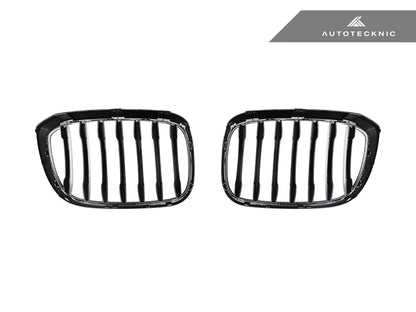 AutoTecknic Gloss Black Front Grille Set - BMW G01 X3 | G02 X4 Pre-LCI