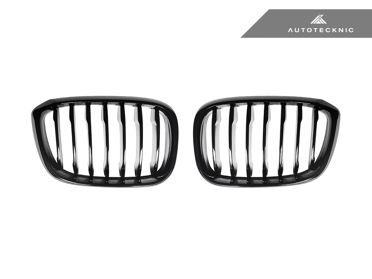 AutoTecknic Gloss Black Front Grille Set - BMW G01 X3 | G02 X4 Pre-LCI