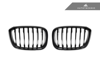 AutoTecknic Gloss Black Front Grille Set - BMW G01 X3 | G02 X4 Pre-LCI