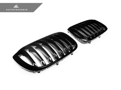 AutoTecknic Gloss Black Front Grille Set - BMW G01 X3 | G02 X4 Pre-LCI
