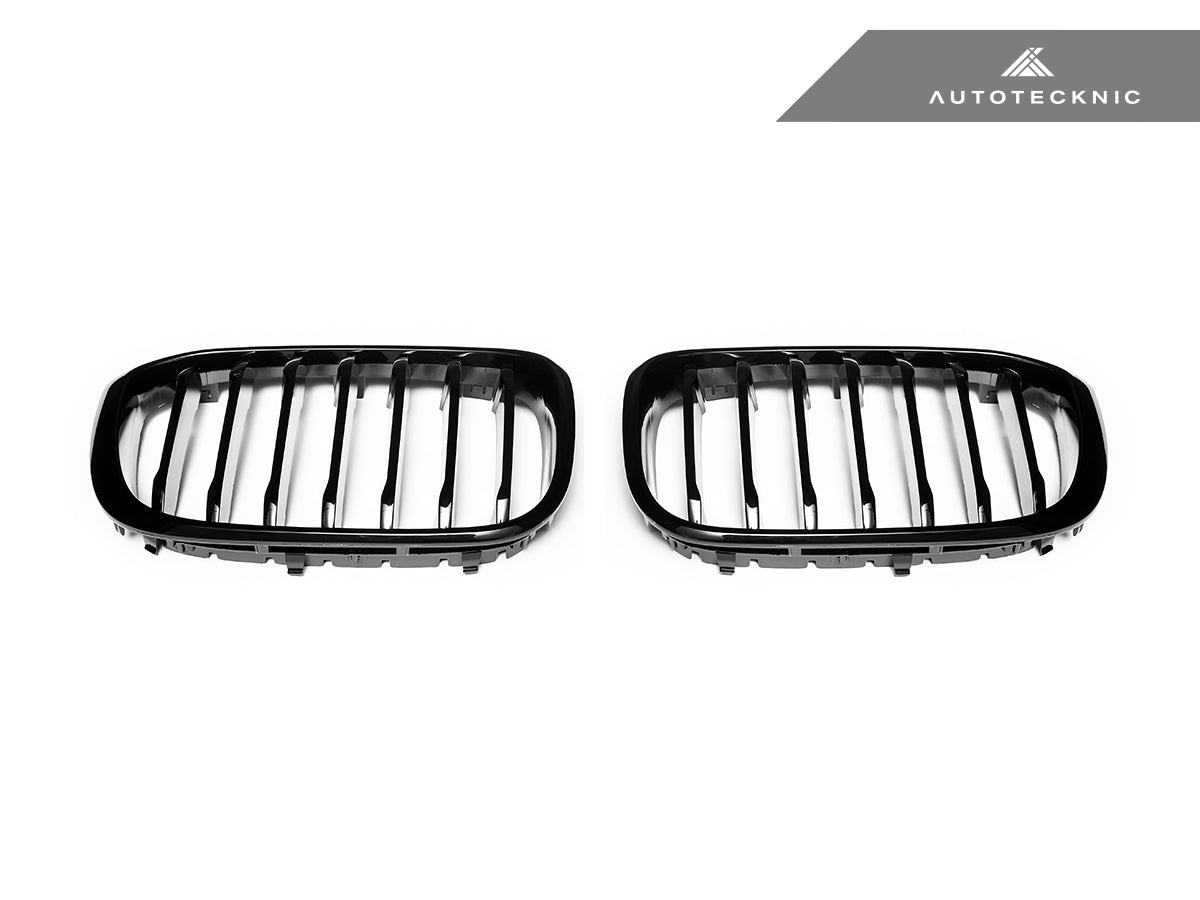 AutoTecknic Gloss Black Front Grille Set - BMW G01 X3 | G02 X4 Pre-LCI