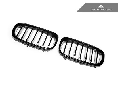 AutoTecknic Gloss Black Front Grille Set - BMW G01 X3 | G02 X4 Pre-LCI