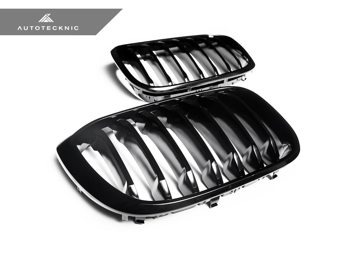 AutoTecknic Gloss Black Front Grille Set - BMW G01 X3 | G02 X4 Pre-LCI