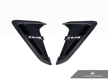 AutoTecknic Dry Carbon Gloss Black Fender Trim Set - BMW F97 X3M | F98 X4M