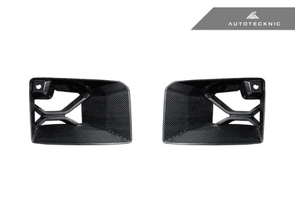 AutoTecknic Dry Carbon Podium Front Bumper Lower Vent Set - BMW G87 M2
