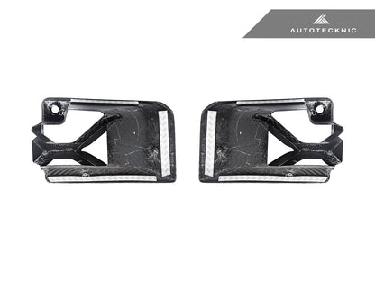 AutoTecknic Dry Carbon Podium Front Bumper Lower Vent Set - BMW G87 M2