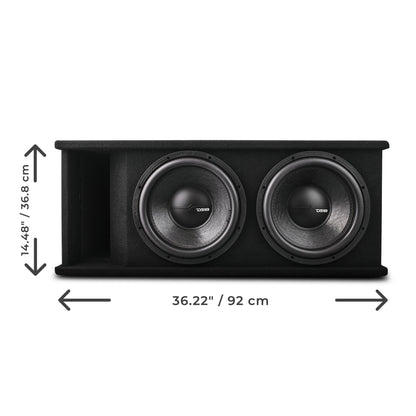 Dual 12" Loaded Subwoofer Ported Enclosure With ZR12.2 1600 Watts Rms
