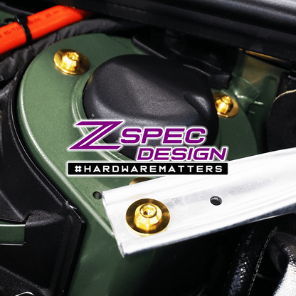 ZSPEC Stage-1 Dress Up Bolts® Fastener Kit for '18-23+ Audi A5 8W6 2.0L, Titanium